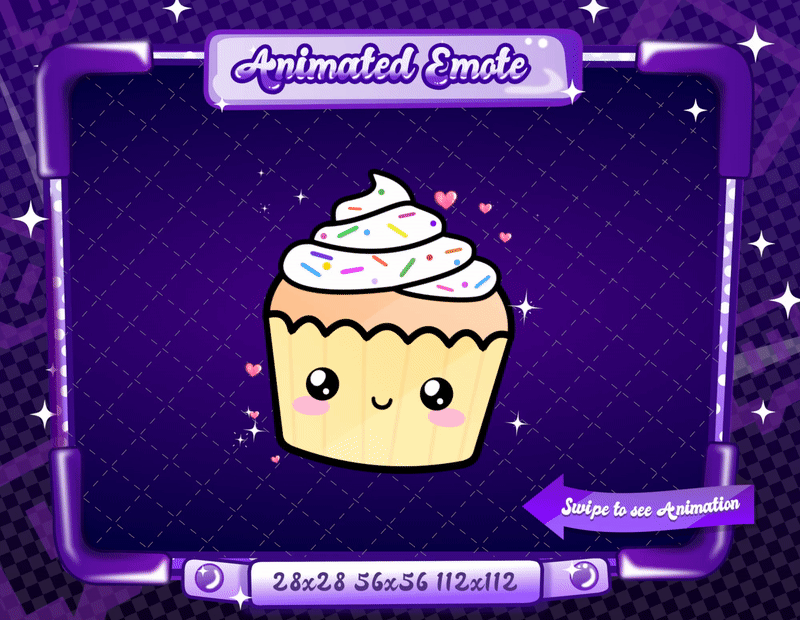 Animated Cupcake Love Emote