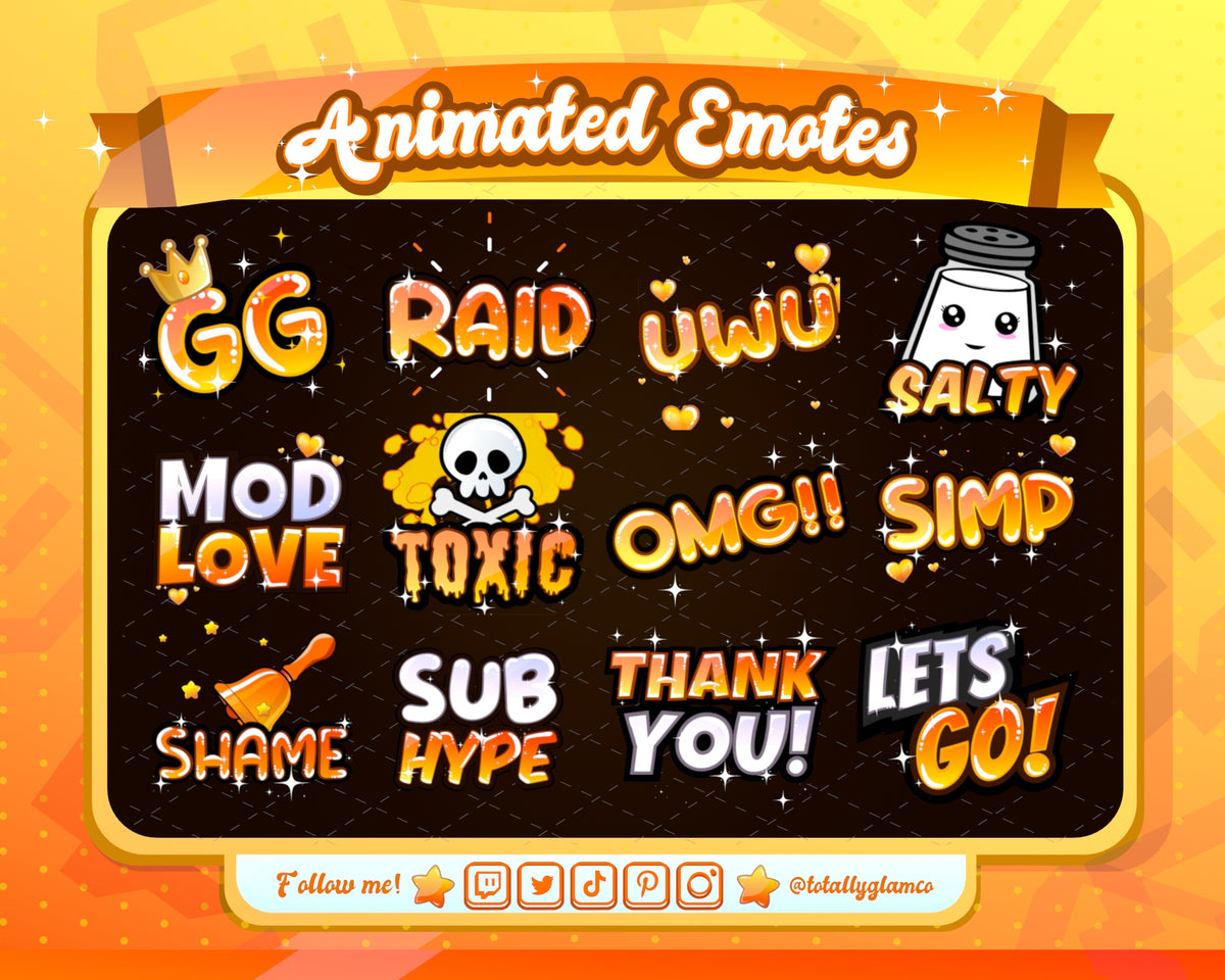 Animated Orange Text Emotes V1