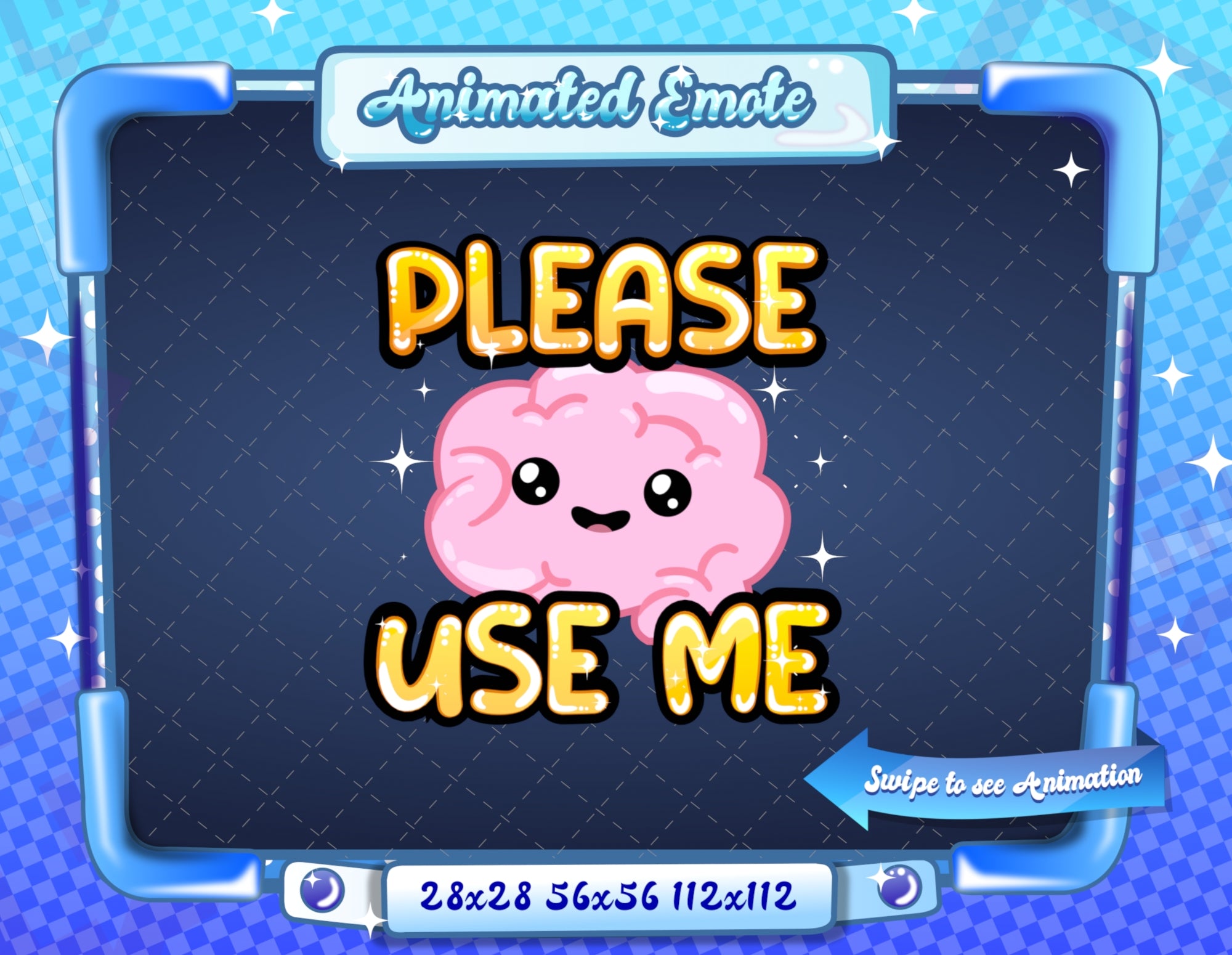 Animated + Static Please use me Twitch Emote – TotallyGlamCo