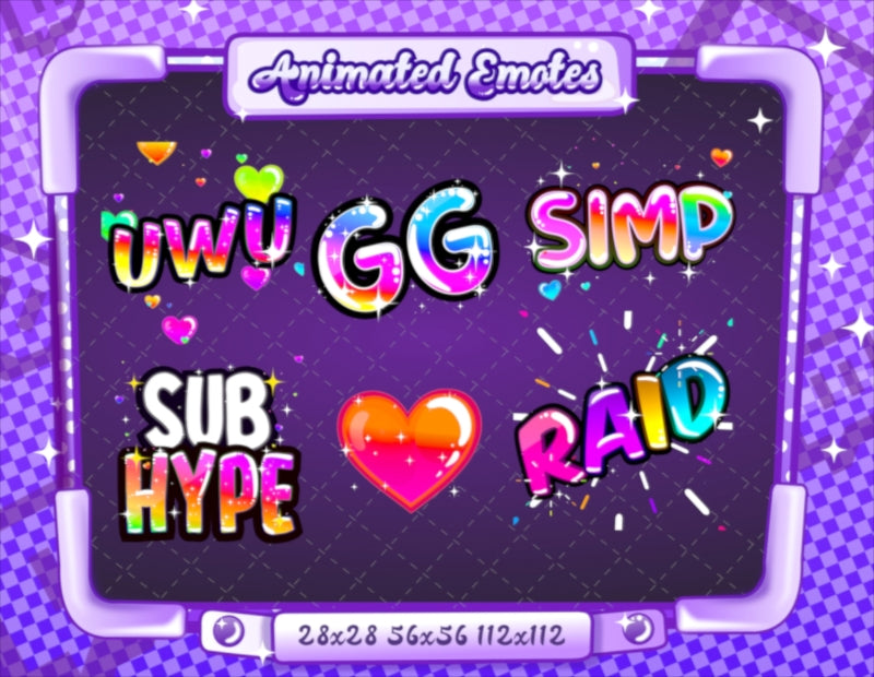 Animated Rainbow Text Emotes V1