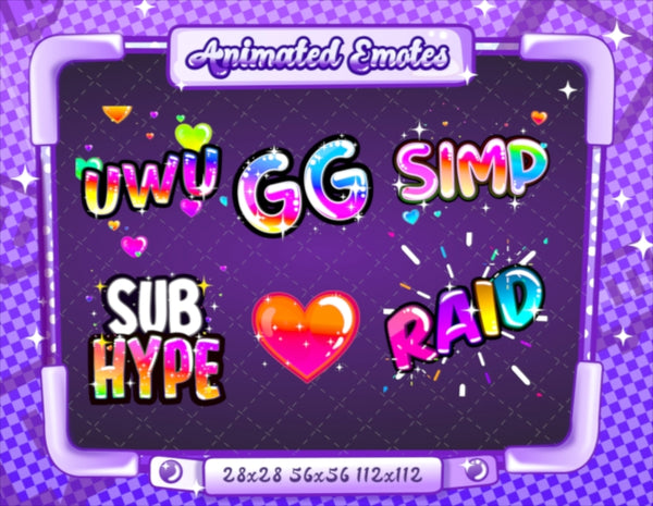 Animated Rainbow Text Emotes V1