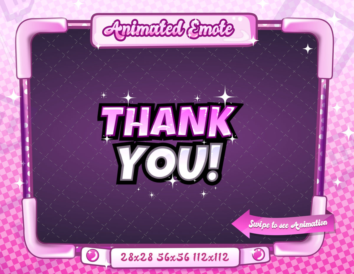 Animated Pink Text Emotes V1