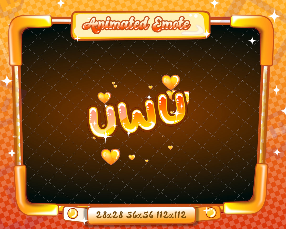 Animated Orange Text Emotes V1